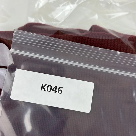 Michael Kors Burgundy Long Sleeve Top with Gold Zipper at Back - Picture 9 of 9